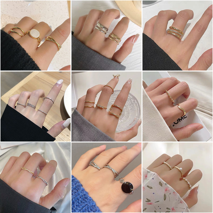 Set nhẫn trang sức thời trang Hàn Quốc