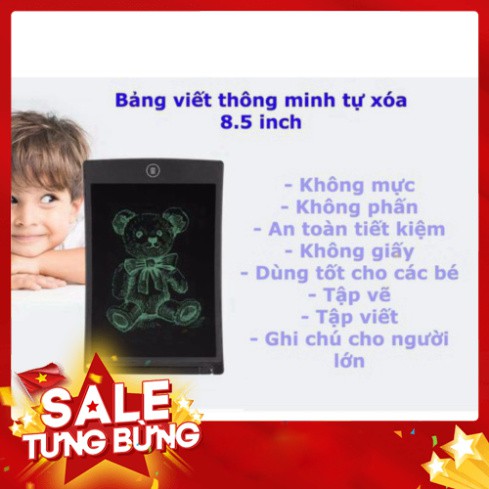 [FREE SHIP] 💥[BẢN MỚI NHẤT]💥Bảng Viết Ipad Thông Minh Tự Xóa Màn Hình LCD 8.5 inch💥 SIÊU HOT💥