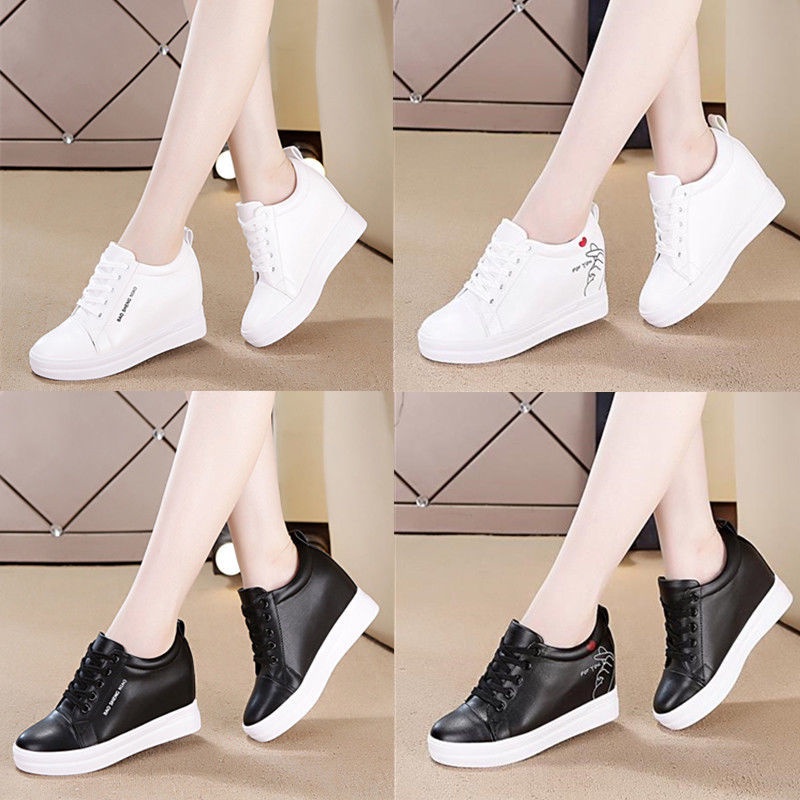 20222022Giày Thể Thao Đế Dày Tăng Chiều Cao Thoáng Khí Phong Cách Mới Xuân Thu Cho Nữ