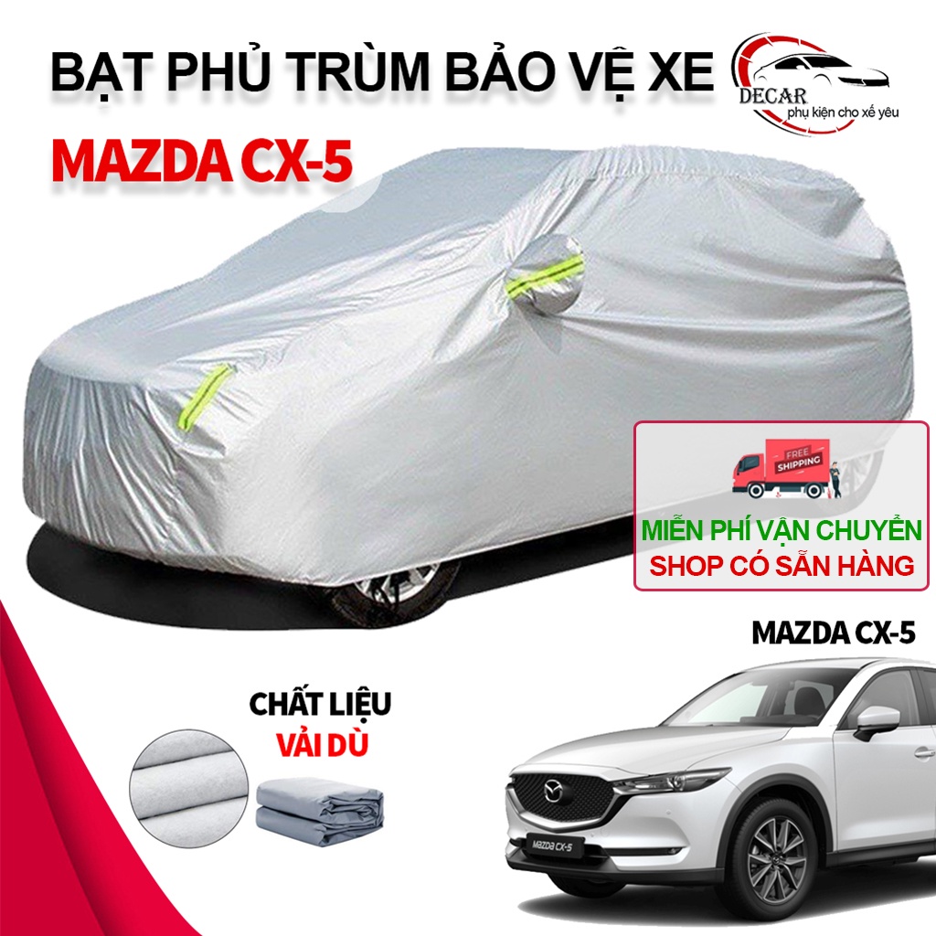 [MAZDA CX-5] Bạt phủ xe ô tô 3 lớp thông minh, vải dù oxford cao cấp, áo trùm bảo vệ xe mazda cx5 che nắng,nóng,mưa