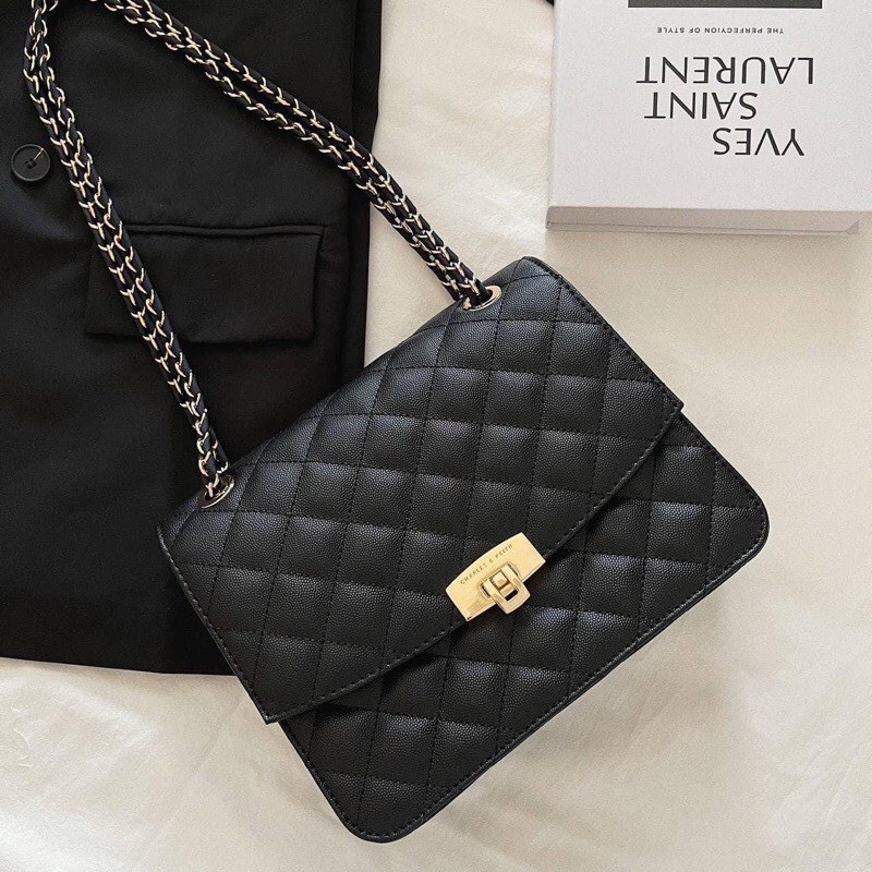 Túi cnk da hạt Túi xách ck ô trám size 24 - ZENI.STORE