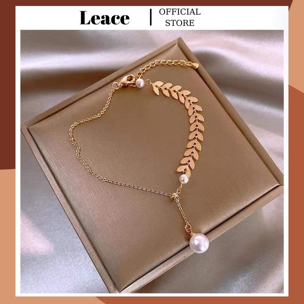 Vòng tay nữ, lắc tay nữ lá nguyệt quế điều chỉnh kích thước dễ dàng BL022 Leace.accessories