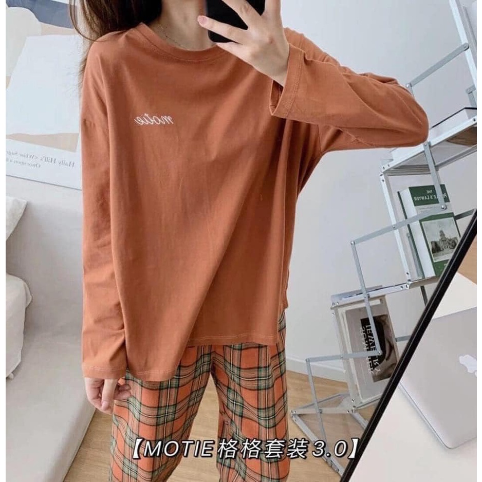 BỘ ĐỒ NGỦ NỮ SỌC CARO | BigBuy360 - bigbuy360.vn