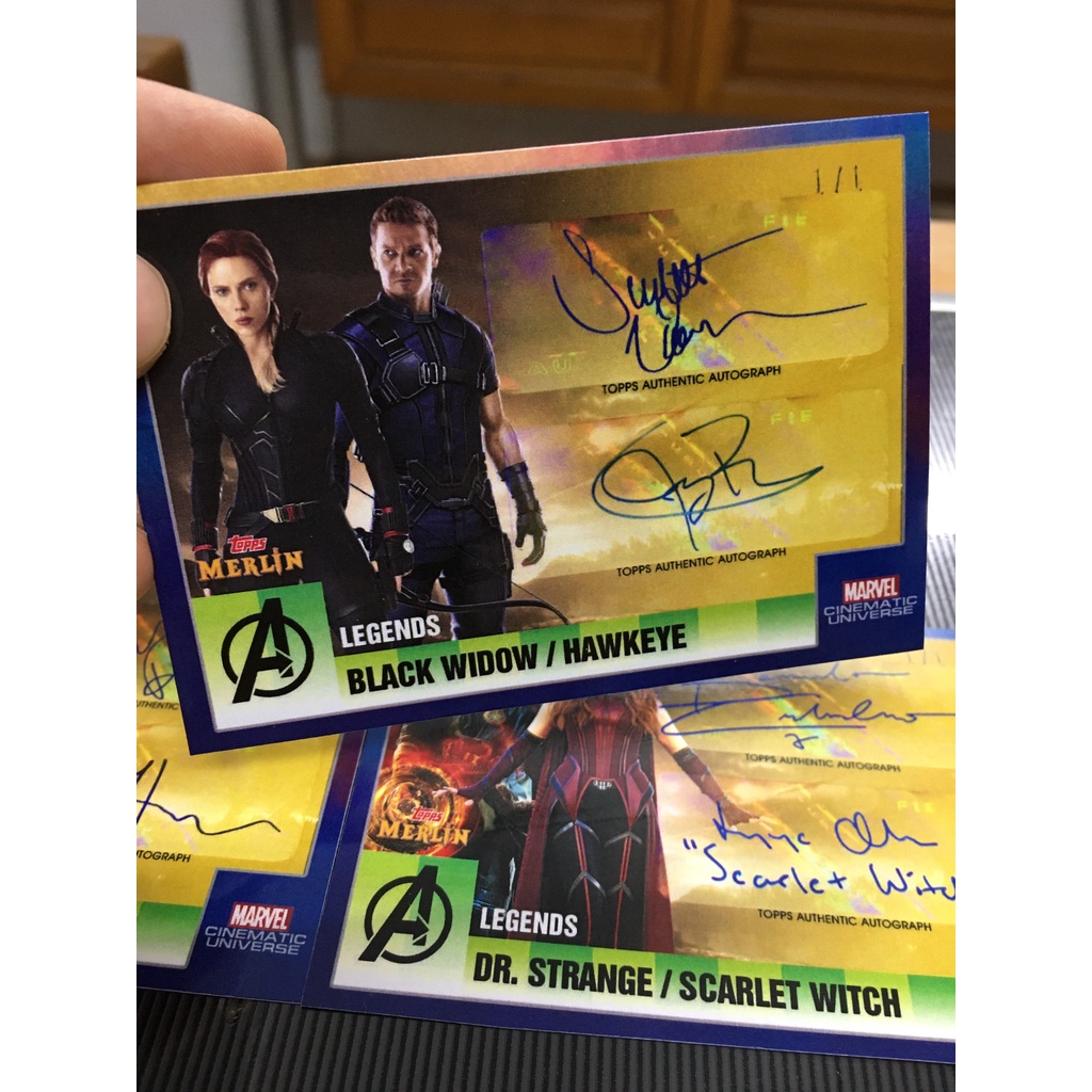 NEW - Set thẻ in chữ ký Bộ Đôi Huyền Thoại Marvel Avengers End Game