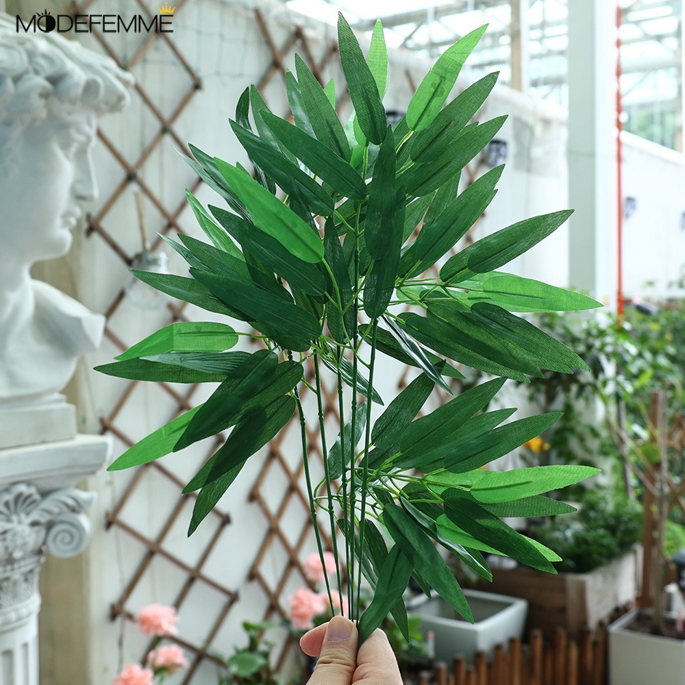 1 Nhánh Lá Tre Giả Bằng Vải Lụa Trang Trí Nhà Cửa/Văn Phòng/Tiệc Cưới