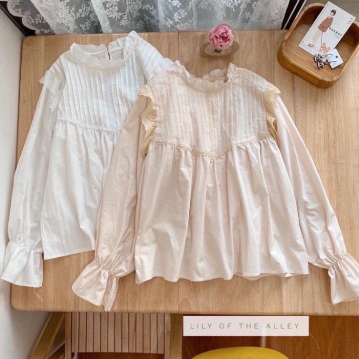 {xuu_design} áo babydoll cánh tiên tiểu thư ,áo sơ mi nữ cổ ren loại 1 freeship | BigBuy360 - bigbuy360.vn