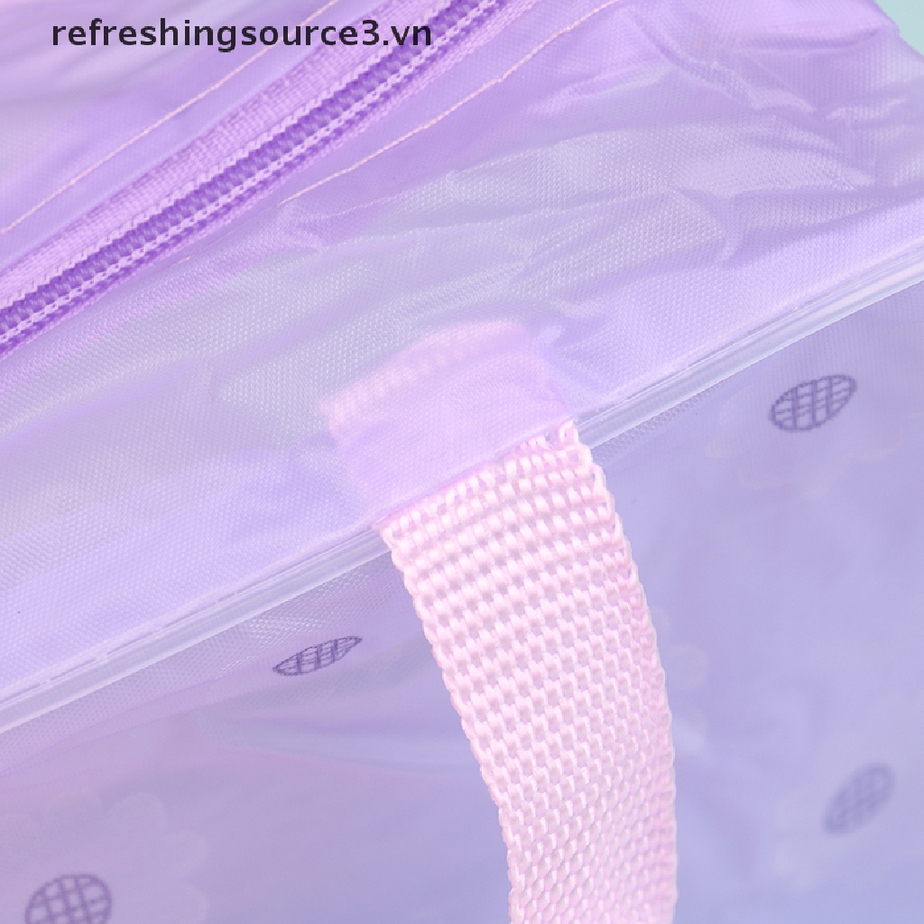 Túi đựng mỹ phẩm bằng nhựa PVC trong suốt có khóa kéo tiện lợi