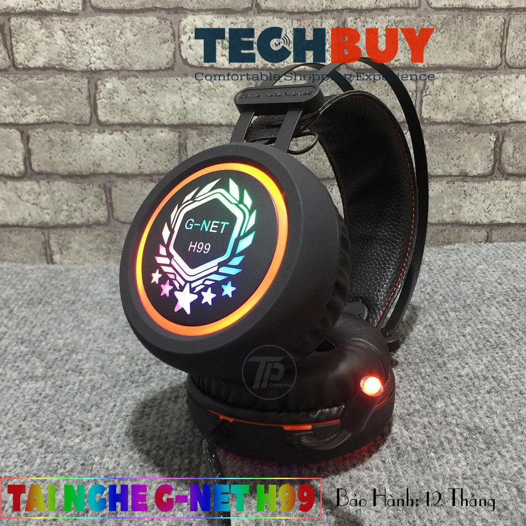 Tai nghe Gaming G-Net H99 Led nhiều màu I Head phone GNET H99 RGB LED I Gnet H99 7.1 Gaming Headset