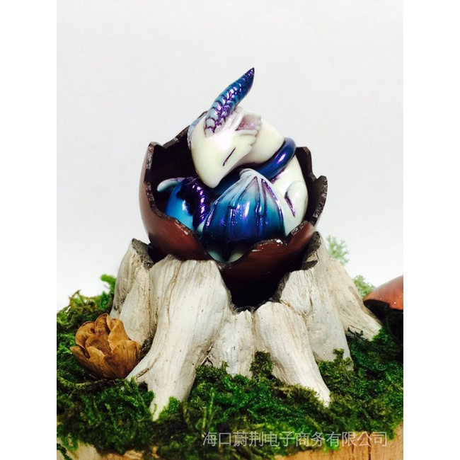 Wsgk▶Wf2018 Quả Trứng Rồng Trẻ Trung Bằng Nhựa Resin Màu Trắng Làm Bằng Tay Độ Bền Cao_