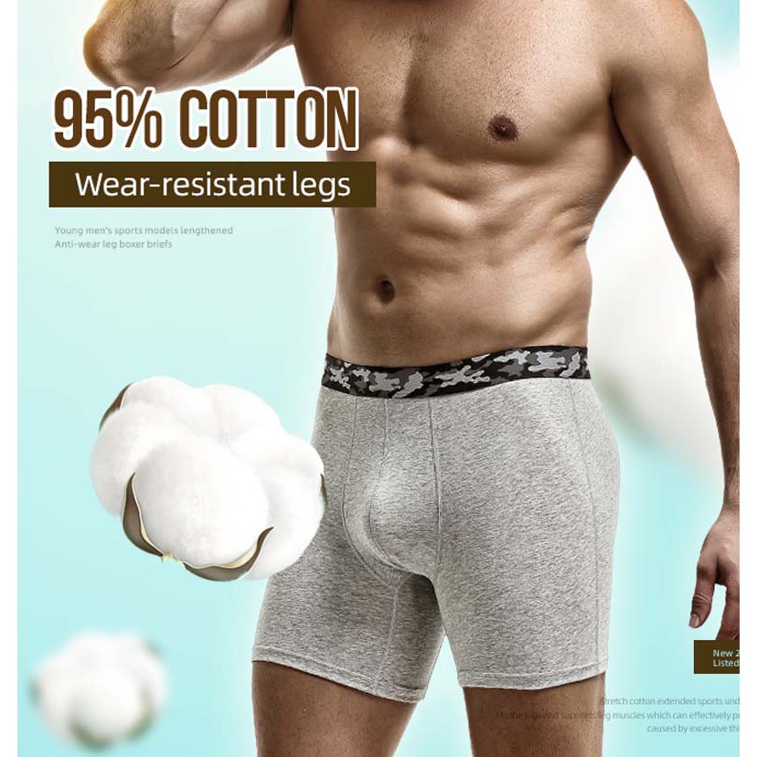 Quần Lót Boxer Thể Thao Thoáng Khí Size Lớn 6xl 212 Cho Nam