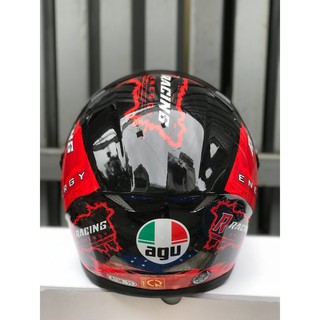 mũ agu fullface tem racing (màu đỏ)