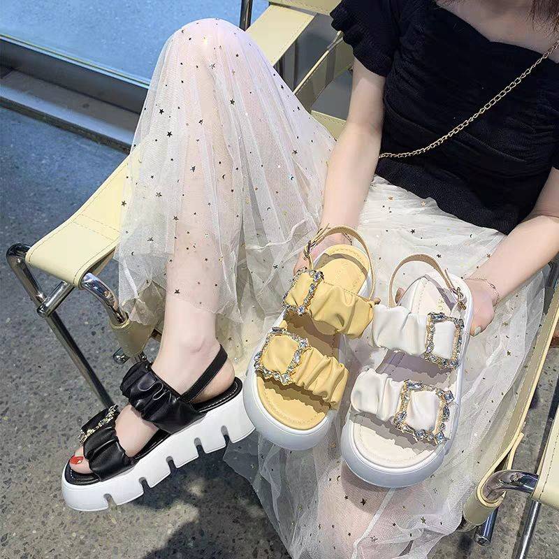 Giày Sandal Đế Dày Phong Cách Mới Hợp Thời Trang Dễ Phối Đồ
