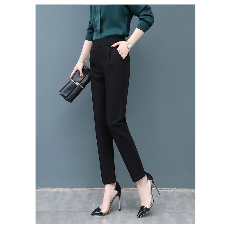 Quần baggy nữ cạp chun co giãn