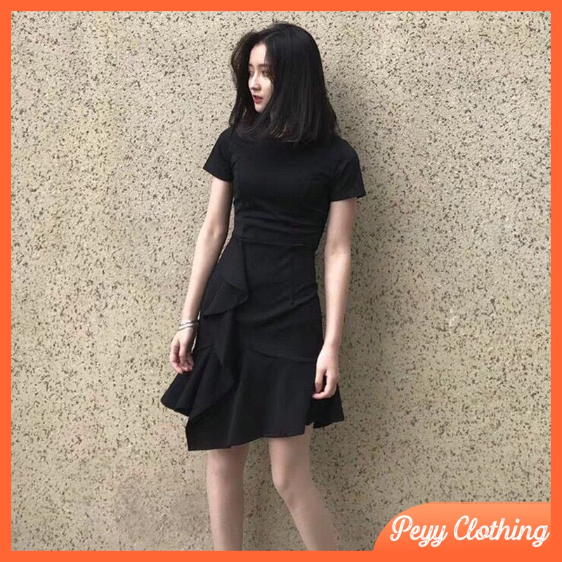 Đầm nữ body ôm ngắn tay kiểu đuôi cá ulzzang Hàn Quốc V30 - Peyy Clothing