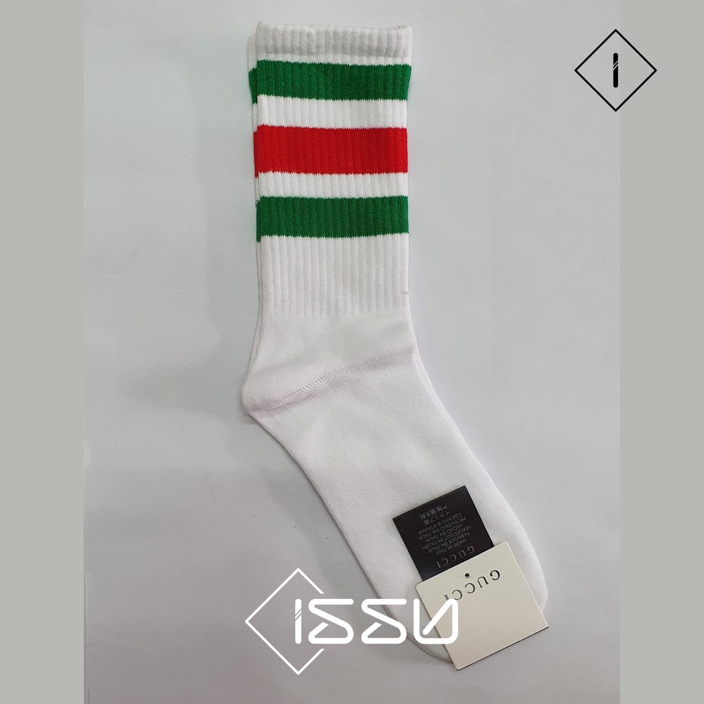 Tất Gucci Viền Xanh Đỏ | Gucci Crew Socks