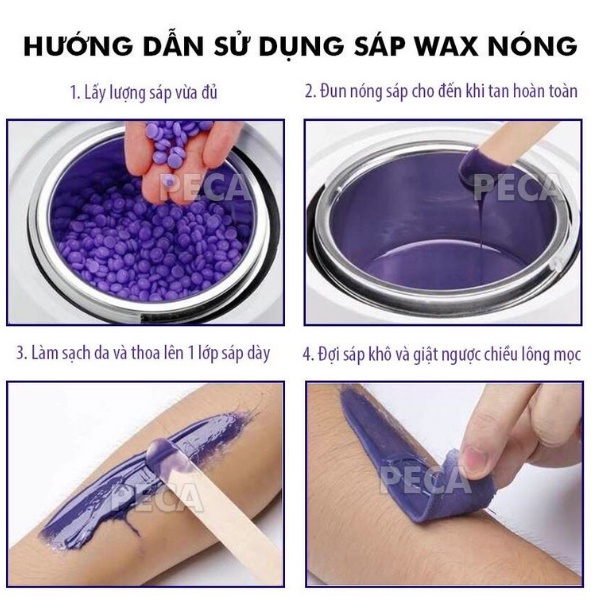 Hạt sáp wax lông Hard Wax Bean gói 50g + tặng que gỗ
