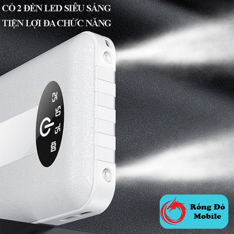 Sạc dự phòng SD DESIGN G01 dung lượng 10000 mAh có 3 cáp sạc lighting type-c micro có đèn pin bảo hành 12 tháng 1 đổi 1