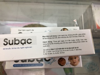 Gel làm sạch da SUBAC