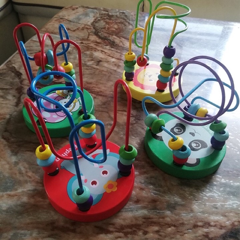 Đồ Chơi Gỗ Luồn Hạt Mê Cung Cho Bé Sáng Tạo, Khéo Léo