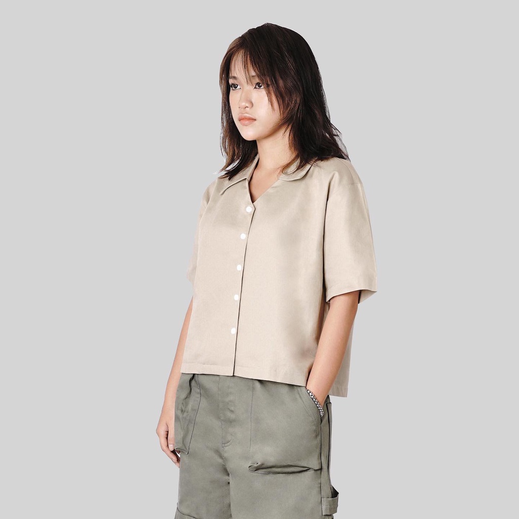Áo sơ mi ngắn tay màu tan 67% - YAWA SHORT SHIRT