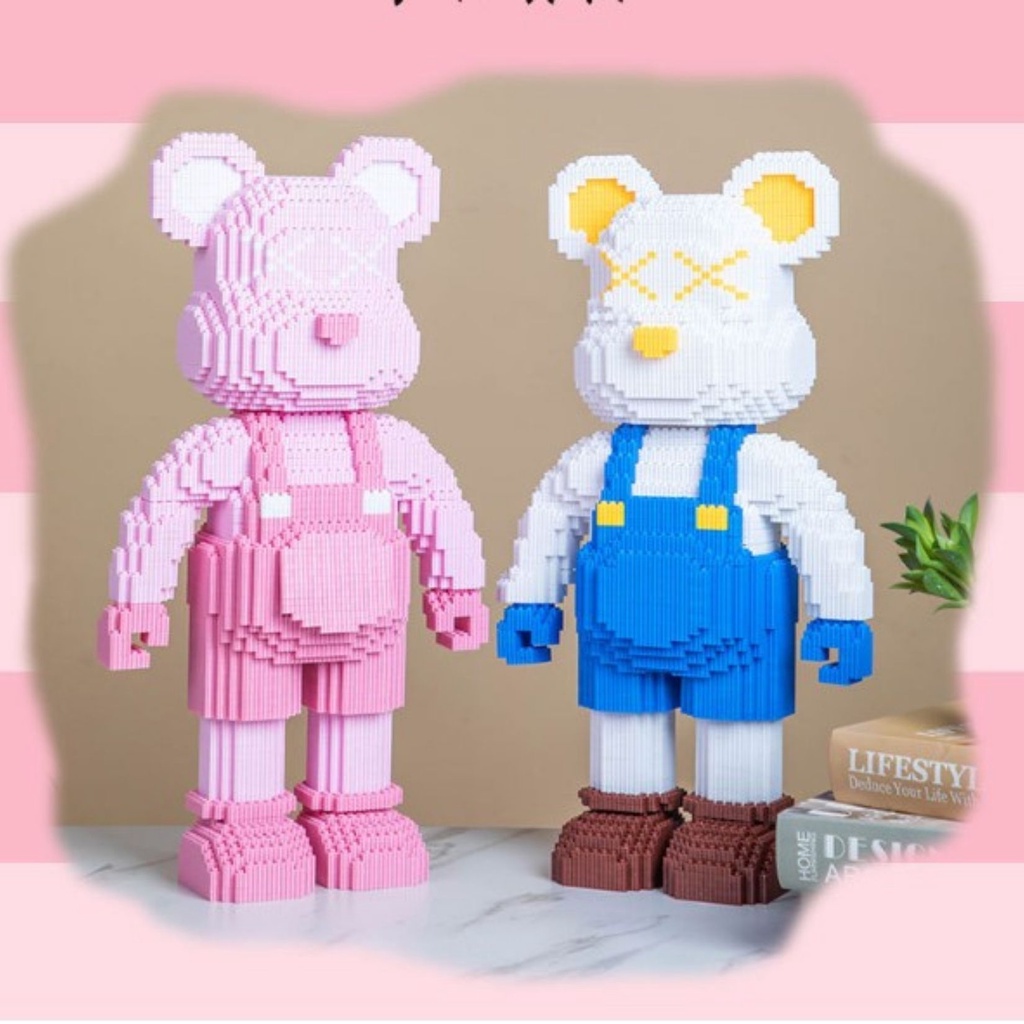 Mô Hình Gấu Bearbrick Đồ Chơi Ghép Hình Nhân Vật Hoạt Hình Quà Tặng Lắp Ghép Mô Hình Cho Bé