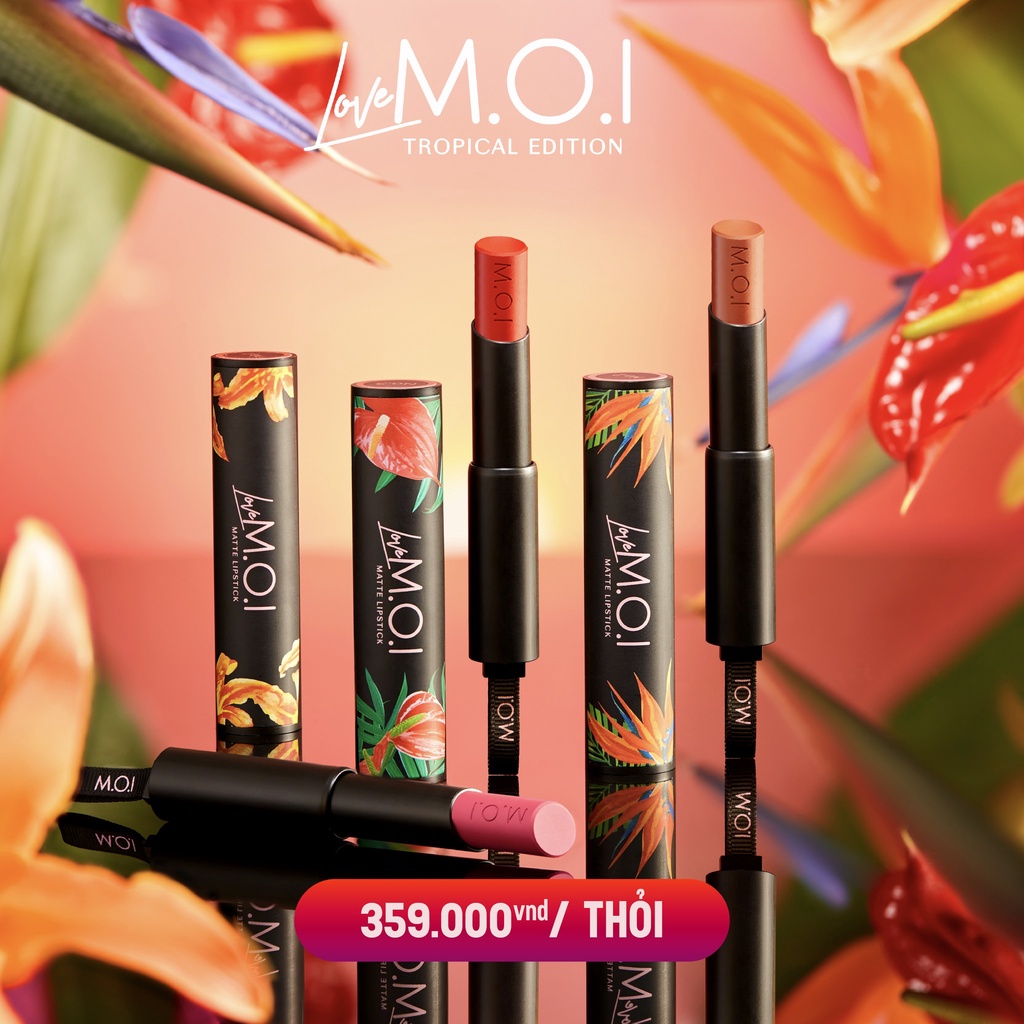 Son Môi Lì MOI Cosmetics nhiều dưỡng bám màu 6-8 tiếng 4g