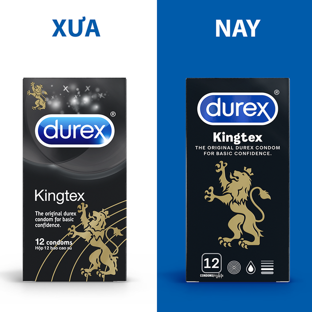 Bộ 2 Bao cao su Durex Kingtex 12 bao + Tặng 2 hộp cùng loại