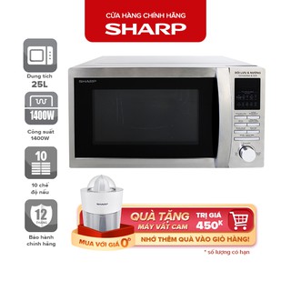 Lò vi sóng Sharp R-C825VN(ST) 25 Lít [Có Chức Năng Nướng, Chất liệu bằng thép không gỉ]