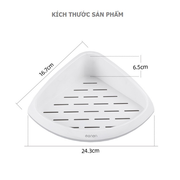 Kệ Góc Dán Tường Nhà Tắm Thương Hiệu OENON (Tặng Kèm Miếng Dán Sản Phẩm).