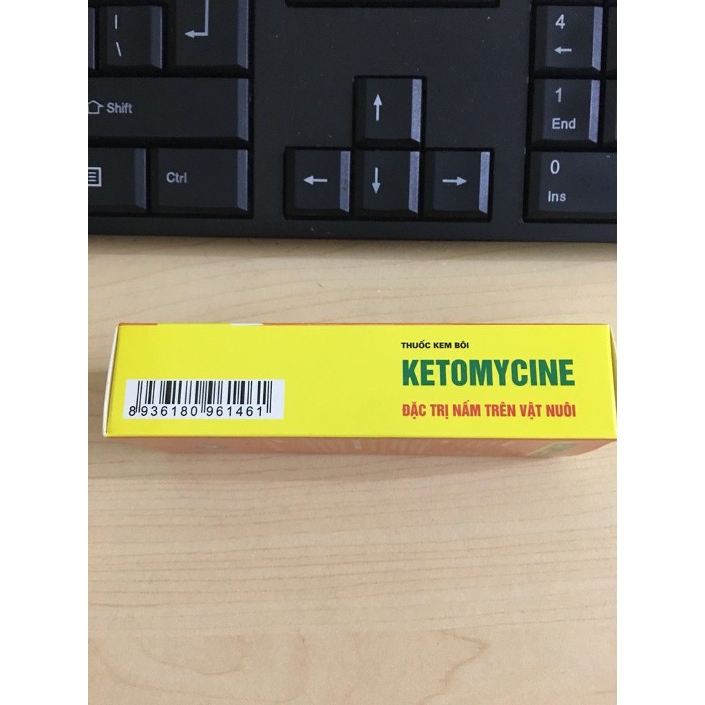 Ketomycine xử lý nấm trên vật nuôi Tuýp 25g - chỉ dùng trong thú y