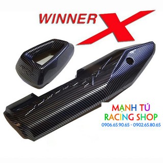Ốp pô chụp đuôi pô carbon gắn winner X