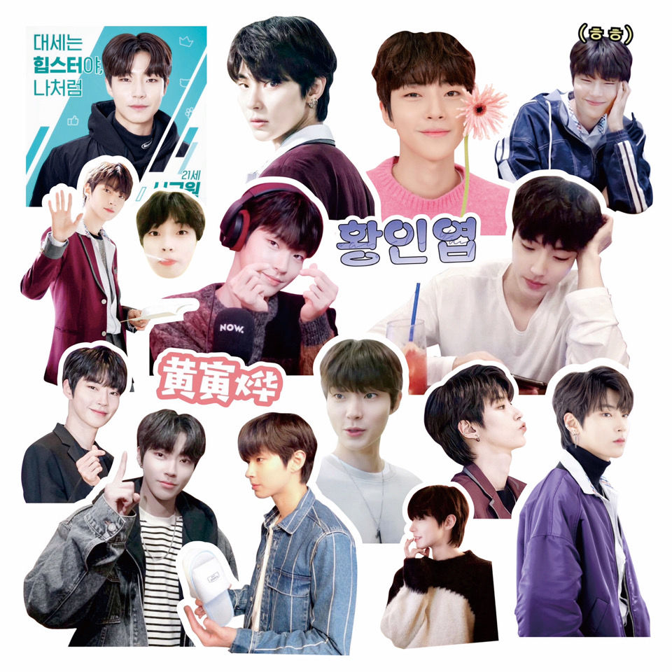 Hình dán họa tiết Cha EunWoo trang trí sổ tay