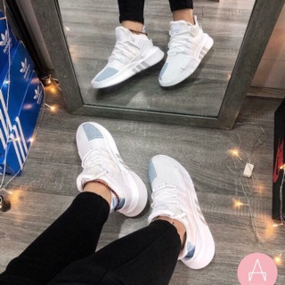 Giày EQT trắng xanh nam nữ