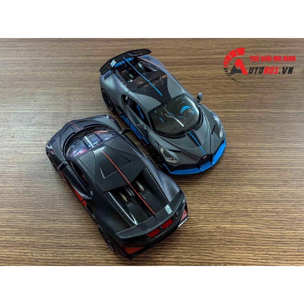 MÔ HÌNH XE BUGATTI DIVO BLACK RED 1:24 HENGTENG MODEL 7433