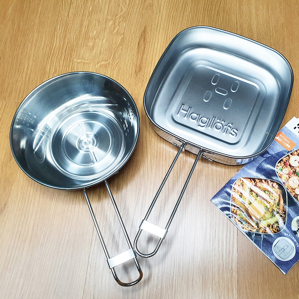 Bát chảo inox 2 in 1 gấp gọn dã ngoại, cắm trại, camping tiện lợi