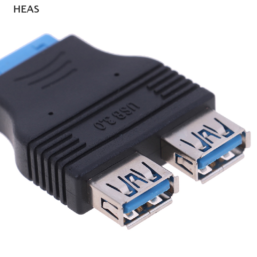 He Motherboard 2 ports USB 3.0 female to 20 pin header female adapter connect  id