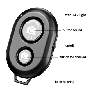 Bluetooth Phone Self Timer Selfie Stick Shutter Button Release Smart Phone Wireless Remote Control【Huiteni】