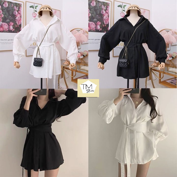 Bộ đồ nữ sơ mi nữ quần đùi, set đồ nữ áo sơ mi kèm đai buộc vải đũi tạo dáng cao thon gọn