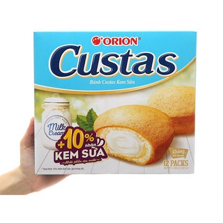 Bánh Custas Orion Kem Sữa hộp 12 cái 282g