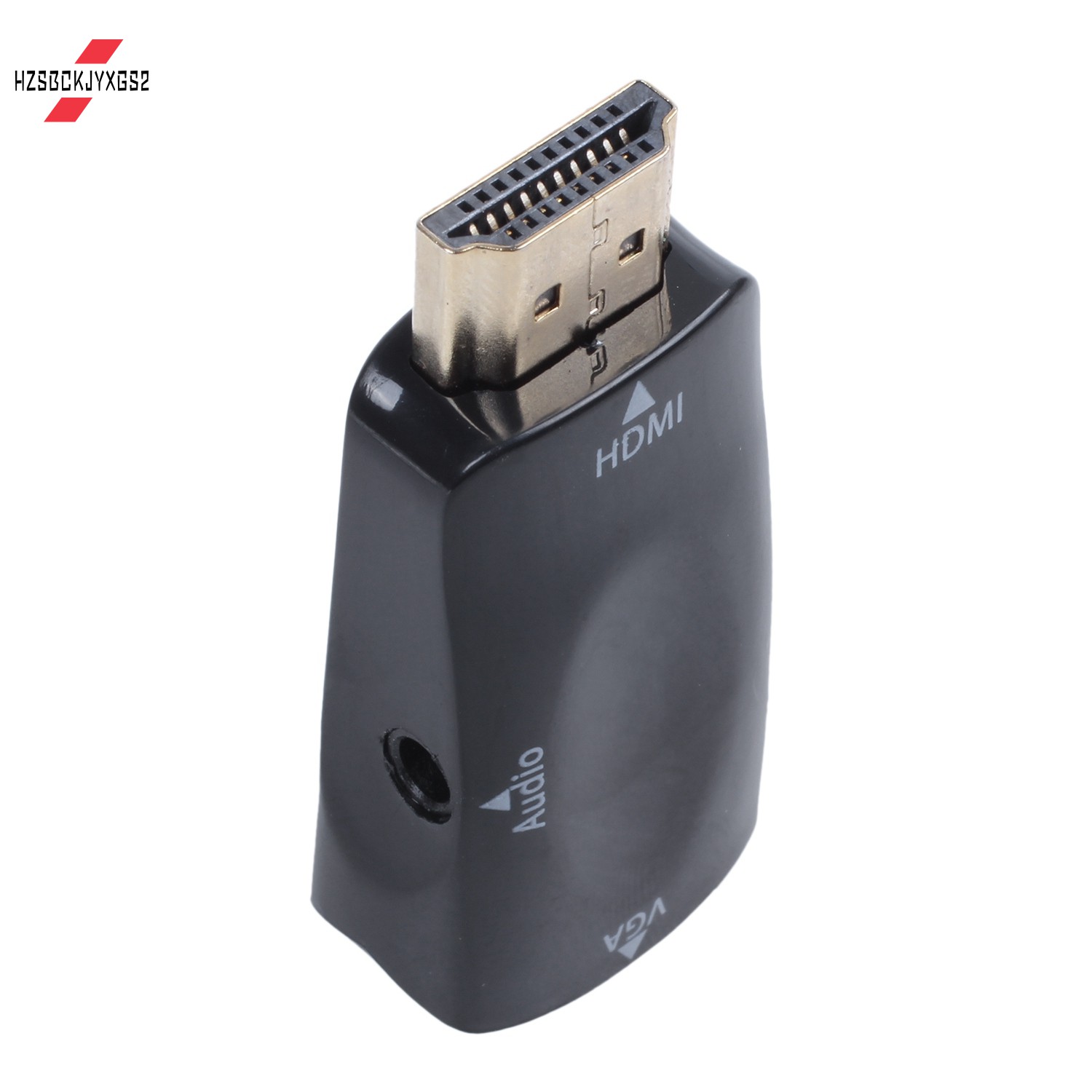 HDMI to VGA Converter Gold-plated with connector 3.5mm audio cable for PC, Laptop, DVD, Desktop, TV box or other HDMI input devices - Black