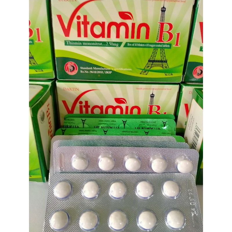 VITAMIN B1 Daktin Hộp 100 viên bổ sung Vitamin B1, tăng cường chuyển hóa, giúp kích thích ăn ngon miệng...