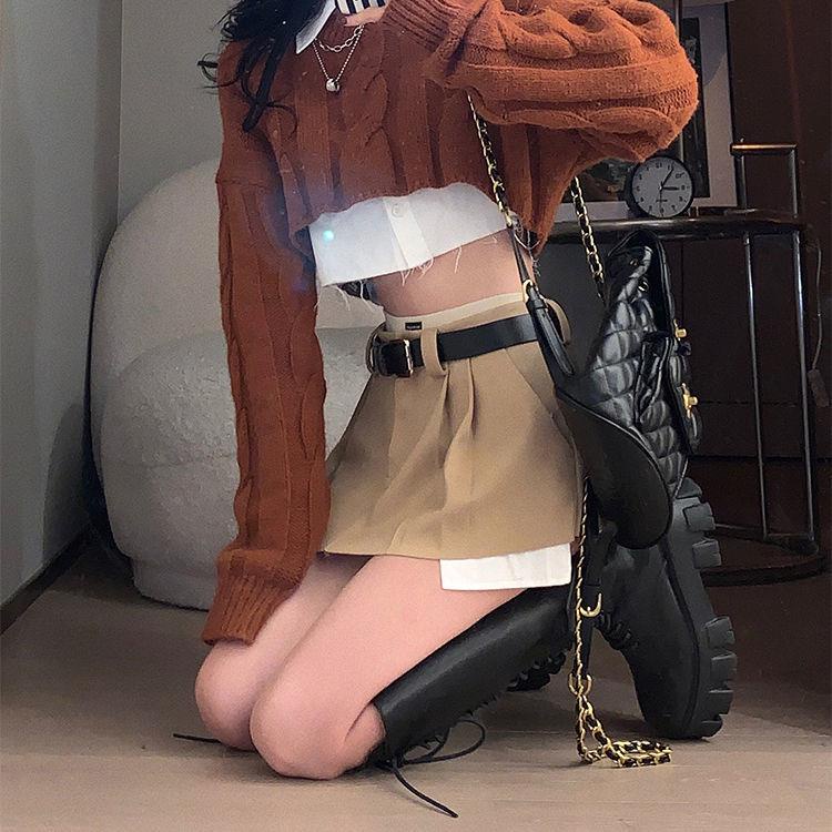 Chân Váy Chữ a Xếp Ly Lưng Cao Thời Trang Xuân Hè Phong Cách Preppy Cổ Điển 2022 Mới