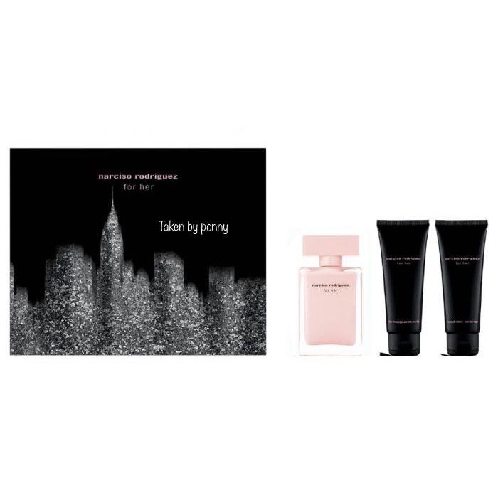 Bộ quà tặng nước hoa, dưỡng thể, sữa tắm Narciso Rodriguez For Her EDT 50ml