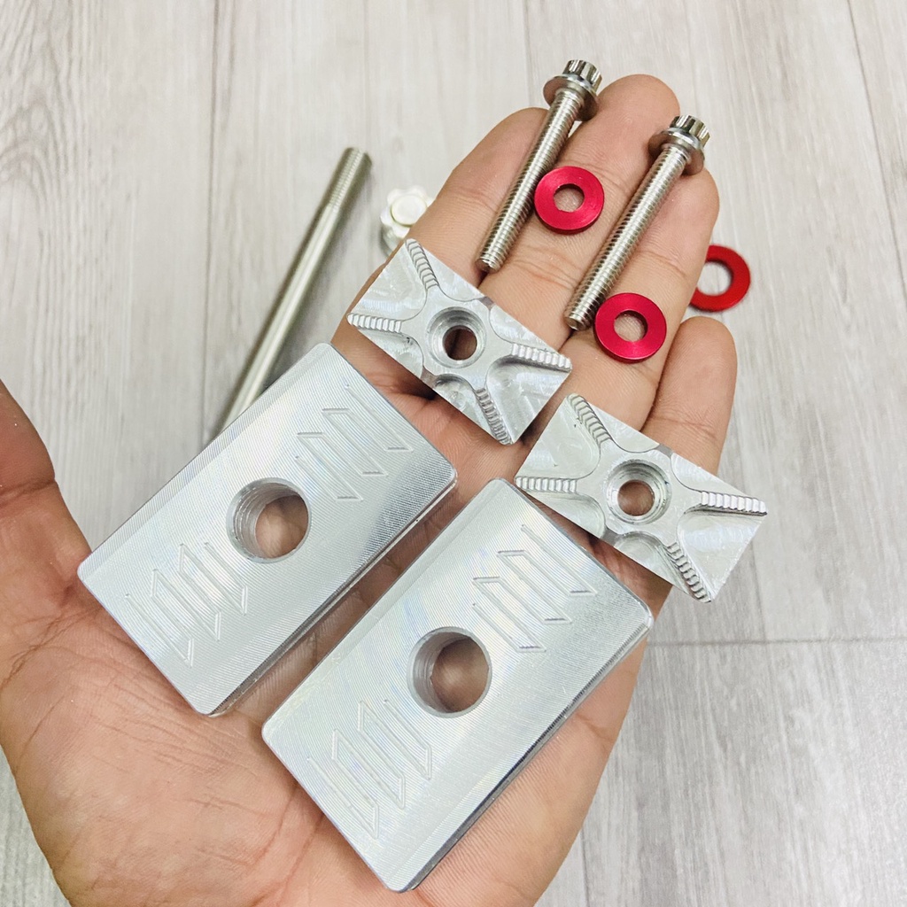 Pát tăng sên cao cấp, bát kéo sên gắn xe FUTURE LED, FUTURE 125 NHÔM CNC nguyên khối kèm 2 ốc SALAYA và 2 tán 6ly