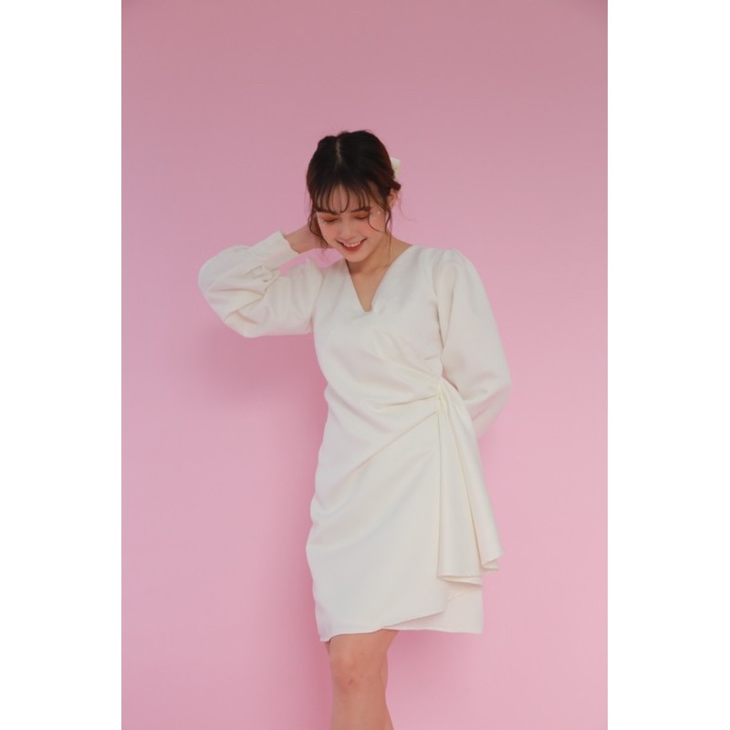 VÁY ĐẦM ĐI CHƠI/ĐI TIỆC - AMELIE DRESS - VÁY DÀI TAY CỔ V | BigBuy360 - bigbuy360.vn