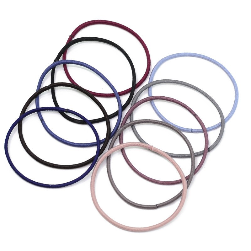 Set 100 thun buộc tóc co giãn tốt phong cách Hàn Quốc thời trang