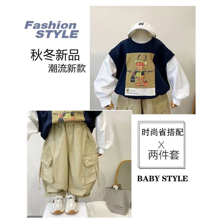 Bộ Đồ Thời Trang Mùa Thu 2022 Phong Cách Hàn Quốc Mới Cho Bé Trai