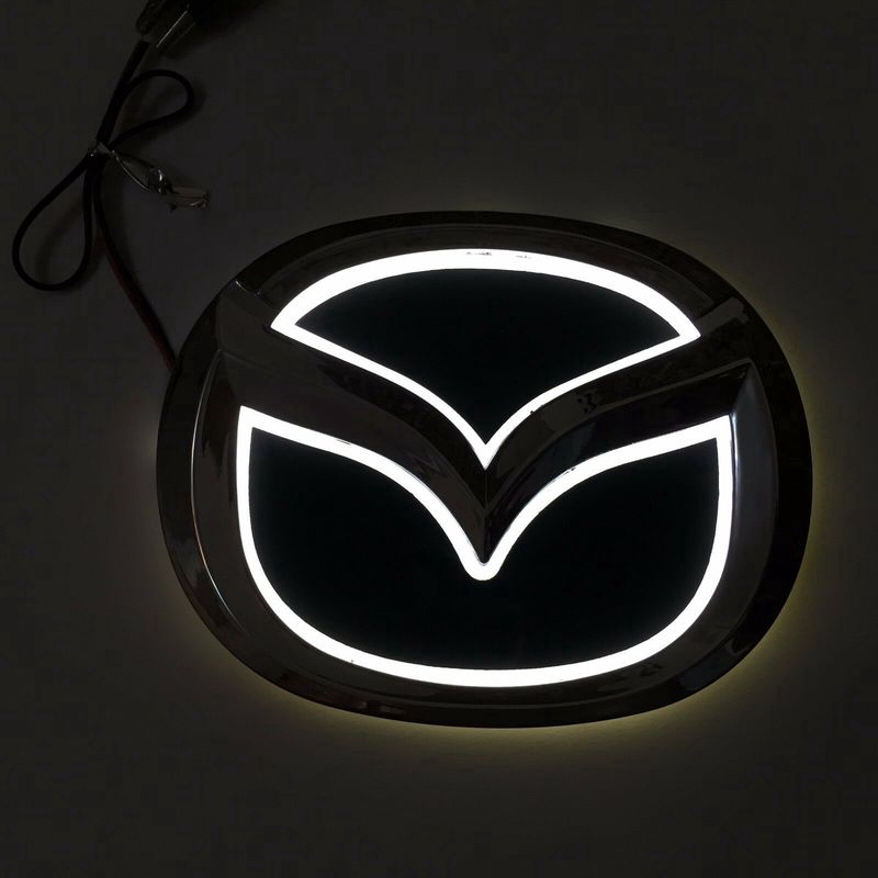 Logo LED đuôi xe 5D Đèn trắng Tự động Huy hiệu ánh sáng cho Mazda 2 Mazda 3 Mazda-CX7