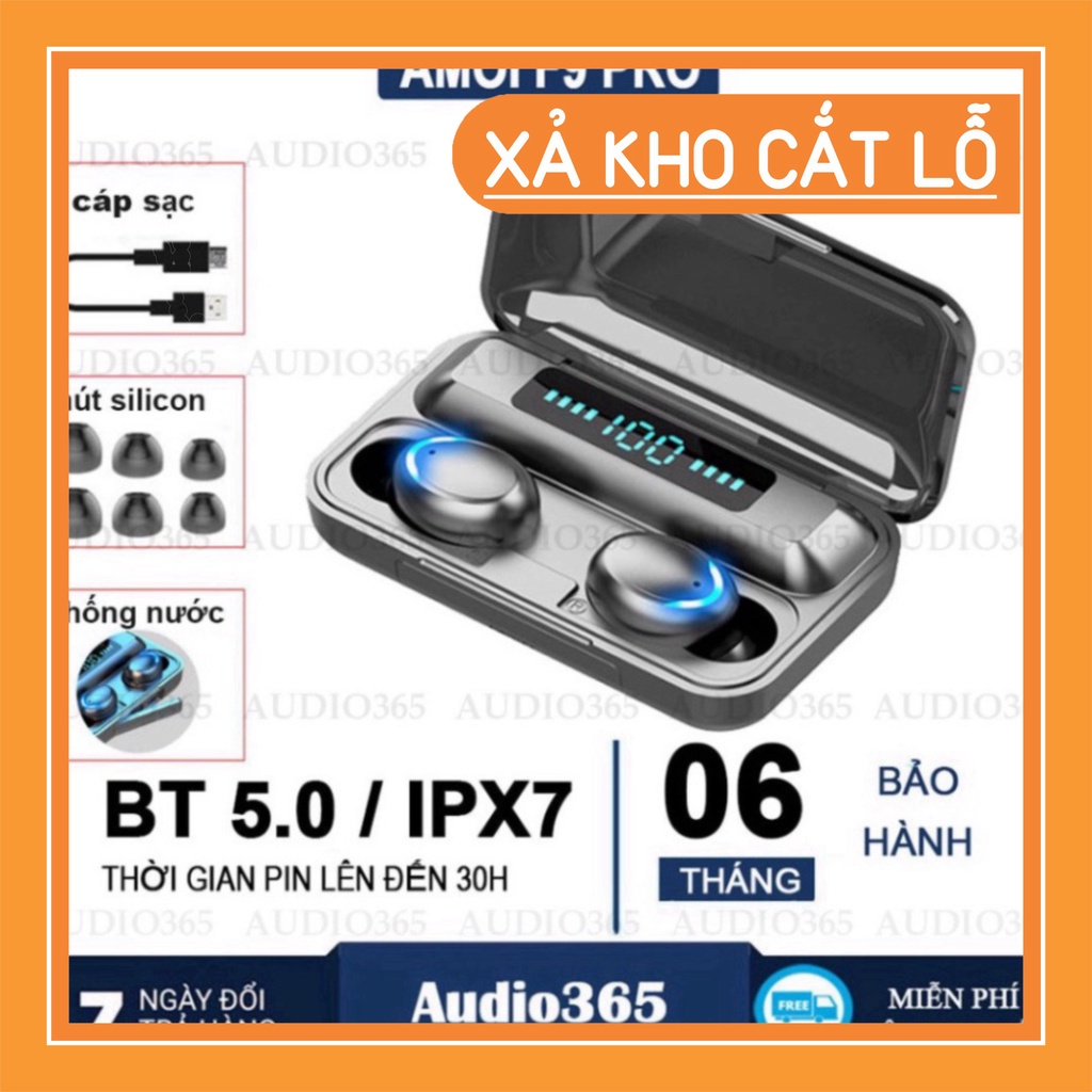 Tai Nghe Bluetooth Amoi F9 Pro Bản Quốc Tế Cao Cấp, Cảm Biến Vân Tay, Kiêm Sạc Dự Phòng hominhhien827384