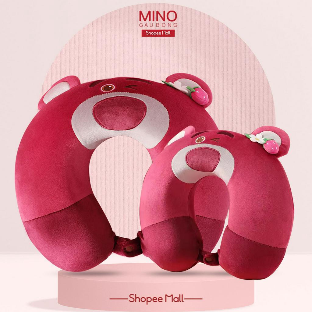 Gối Cổ Lotso Dâu Premium Cao Cấp Kèm Dâu Hoa MINO STORE TH118
